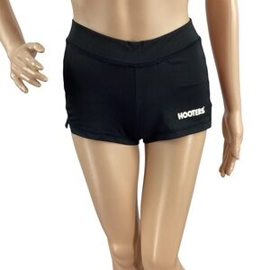Hooters Black Uniform Staff Shorts XS Spandex Waitress